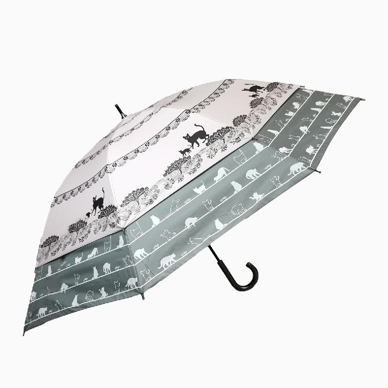 晴雨兩用變形傘 貓咪圖案 粉色