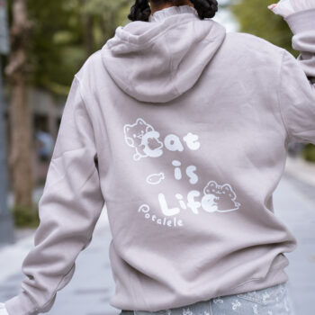  【薯樂棉棉島】Cat is Life連帽上衣-已售完