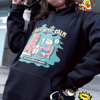 【晴晴熱狗 Hotdog】荷包蛋的森林放鬆時光連帽上衣