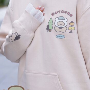 【滴的小動物】帽帽熊出遊連帽上衣